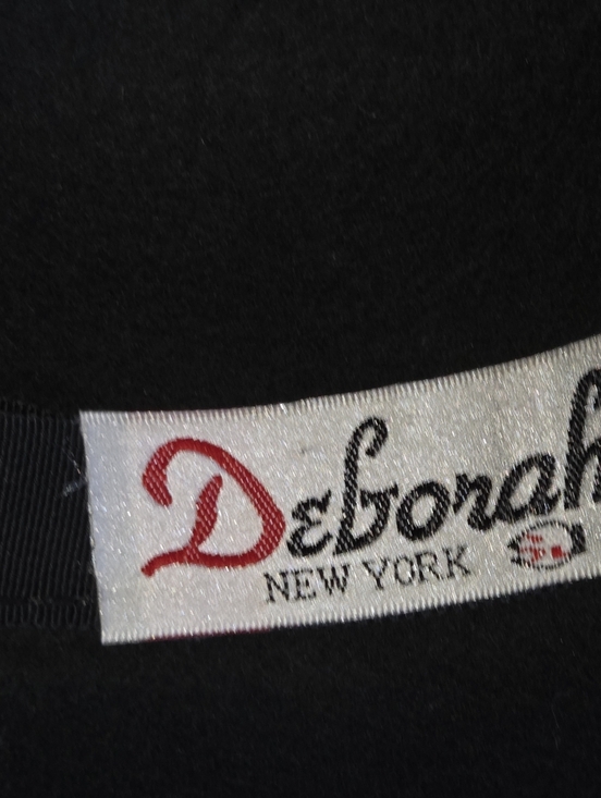 Vintage Deborah NY Black Fancy Hat Wool Decorative Accents Derby Church USA main image 9